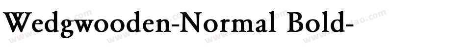Wedgwooden-Normal Bold字体转换